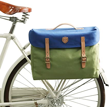 Buy TOURBON Canvas Cycling Bicycle Bike Pannier Rear Seat Bag Rack Trunk  (Waterproof, Roll-Up) Online in Indonesia. B010Q5Y3LK